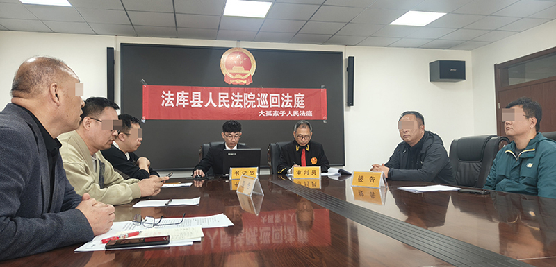 巡回法庭進(jìn)行先行調(diào)解 除了法院的人都擋臉